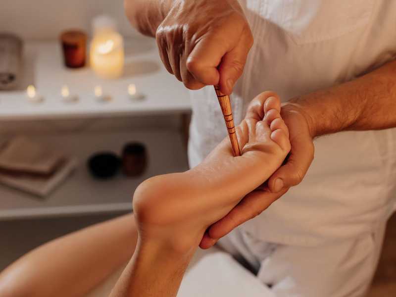 Fußreflexzonenmassage für Blockaden und Verspannungen