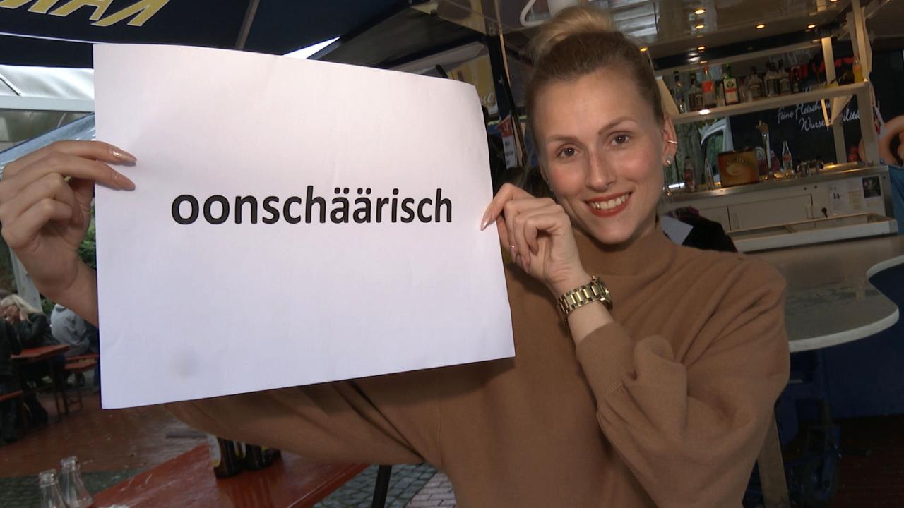 Kathrin Spieß (28) aus Saarbrücken muss rätseln, was „oonschäärisch“ bedeutet: „Dass etwas komisch ist?&quot; Leider falsch, aber die Richtung stimmt. Ist damit doch meist „ungezogen“ oder „ungepflegt“ gem