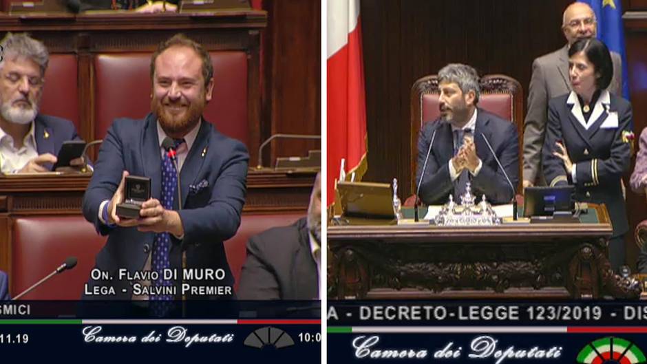 Italienischer Abgeordnete macht Heiratsantrag während Parlamentssitzung