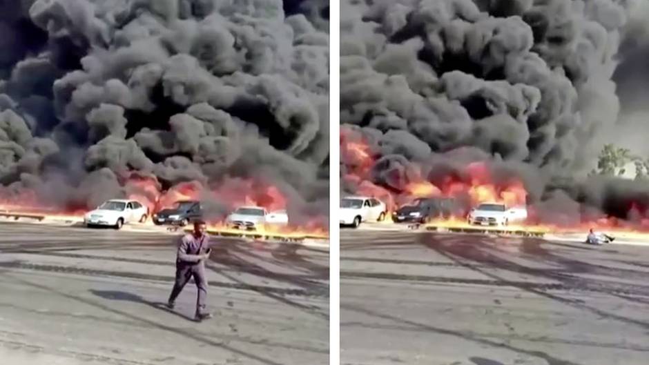Ägypten: Riesenbrand in Kairo: Erdöl-Pipeline geht in Flammen auf